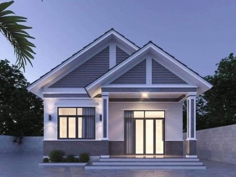 nhà cấp 4 với thiết kế mái thái